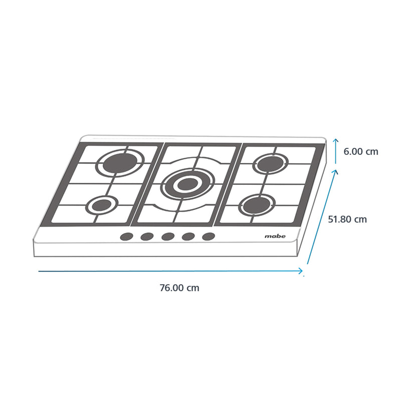 Parrilla Mabe PM75KRI0 76cm