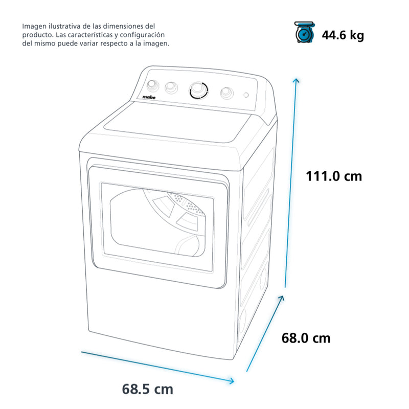 Combo Lavadora y Secadora Mabe 220v 19kg