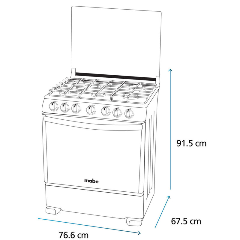 Estufa Mabe DEMA7673CFIX0 30" Air Fry