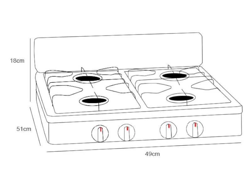 Parrilla Koblenz PSK-400S 4 Quemadores