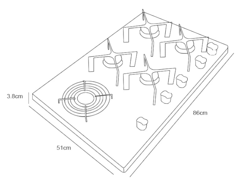 Parrilla Whirlpool AKT-935NB 86cm