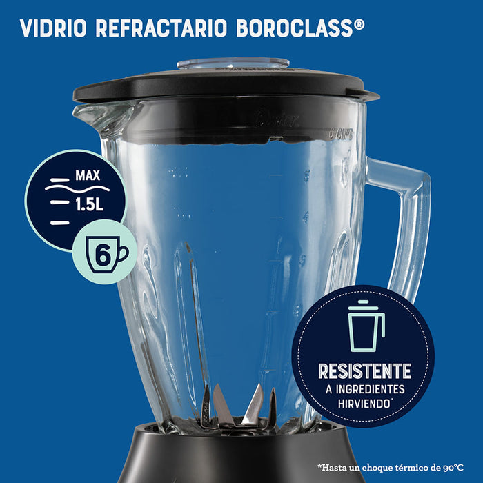 Licuadora Oster BLSTPEG-BRT-013 Vaso de Vidrio 1.5 litros