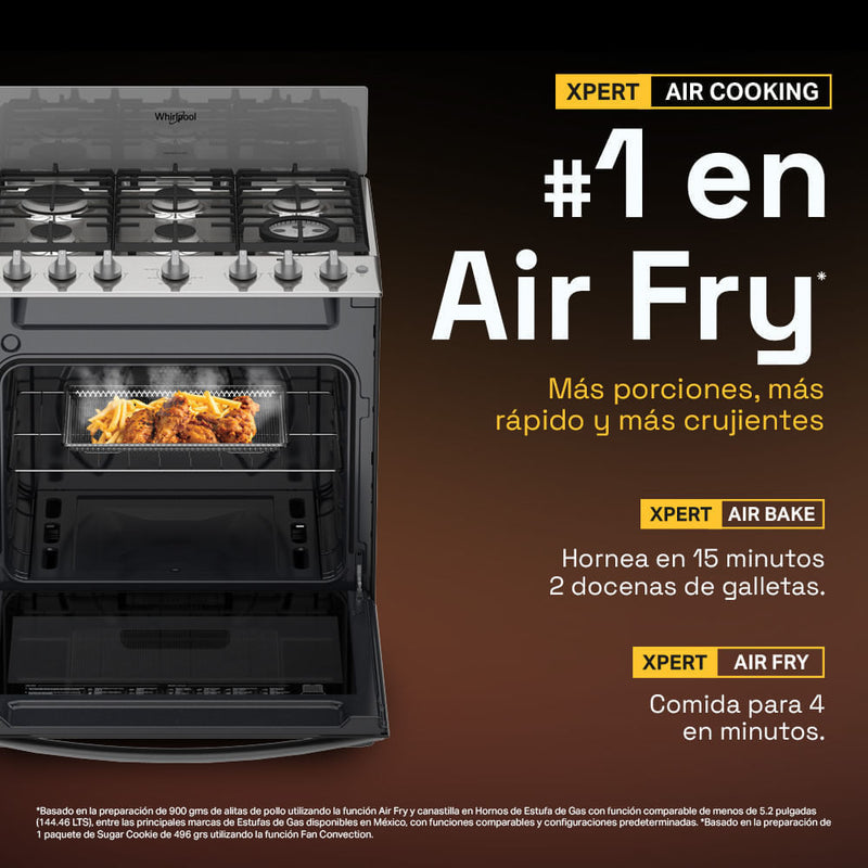 Estufa Whirlpool WFR5050S 30'' Air Fry