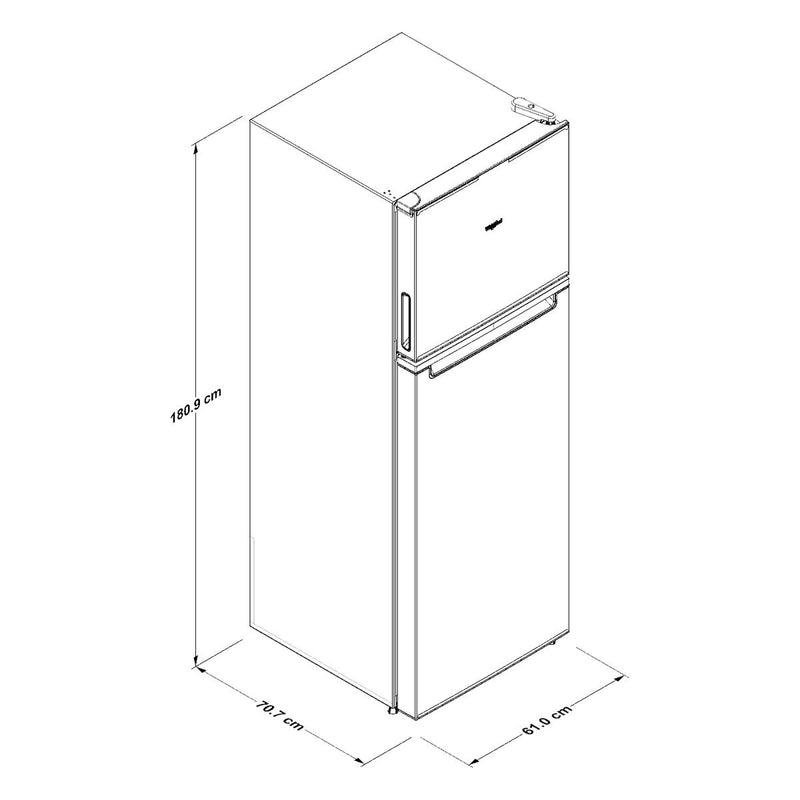 Refrigerador Whirlpool WT1430V 14p³