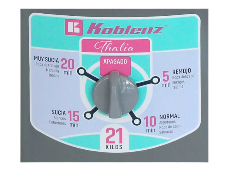Lavadora Koblenz Thalia LRKF-21P 21Kg