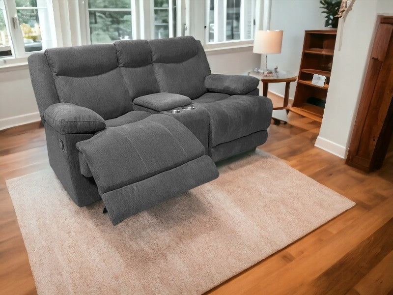 Love Seat reclinable Burgo gris velvet