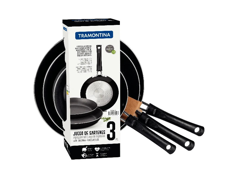 Juego de sartenes Tramontina Chelsea Negro