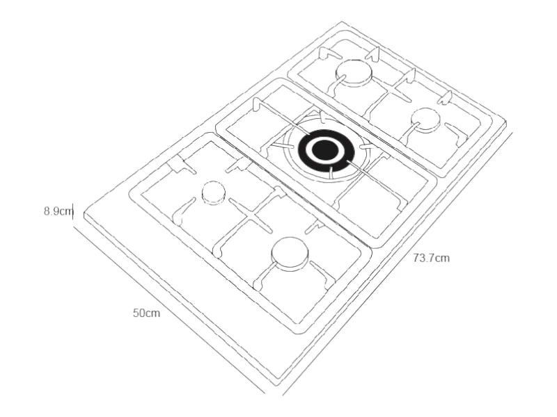 Parrilla Whirlpool WP3040S 76cm