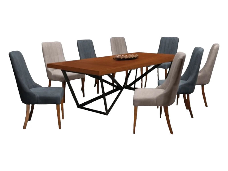 Comedor Kaley 8 Sillas Multicolor