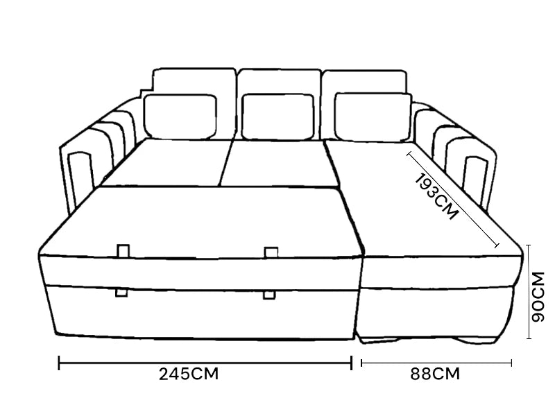 Sala Seccional Issam con Sofa Cama