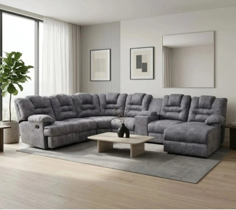 Sala Evora Seccional Bernard 295 Gris