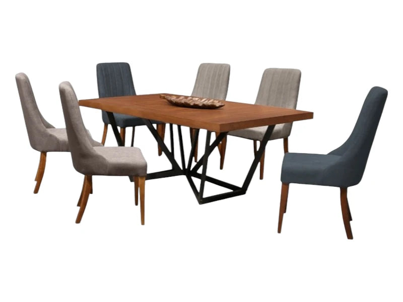 Comedor Kaley 6 Sillas Multicolor