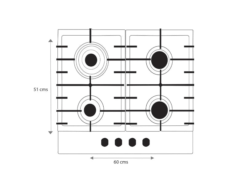 Parrilla Mabe CMG6018V1 60cm