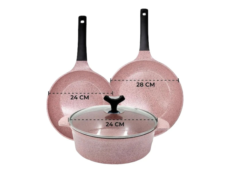 Juego de sartenes Queen Sense Marmol Basic
