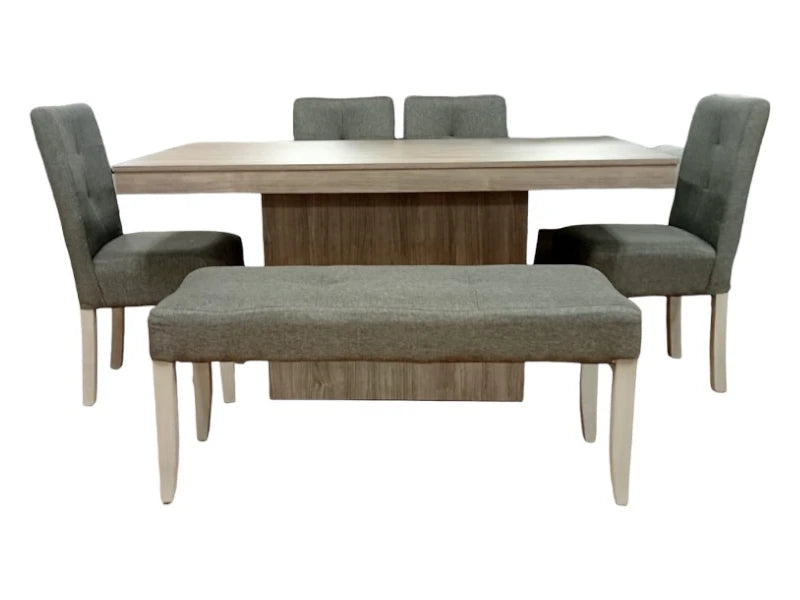 Comedor Atlanta 4 Sillas y 1 banca