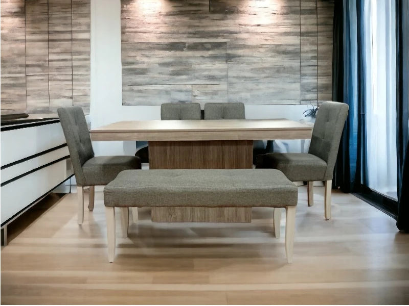 Comedor Atlanta 4 Sillas y 1 banca