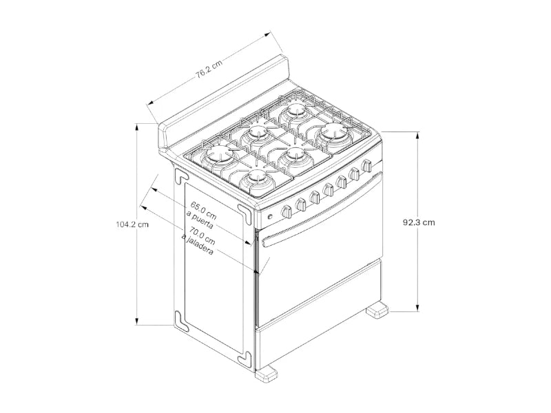 Estufa Acros AFR2110G 30P Titanio E/E