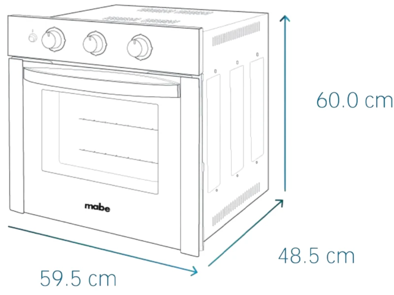 Horno empotre Mabe HM6027GWAI0 60cm Gas