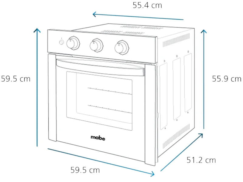 Horno empotre Mabe HM6031EWAI0 60cm 110v