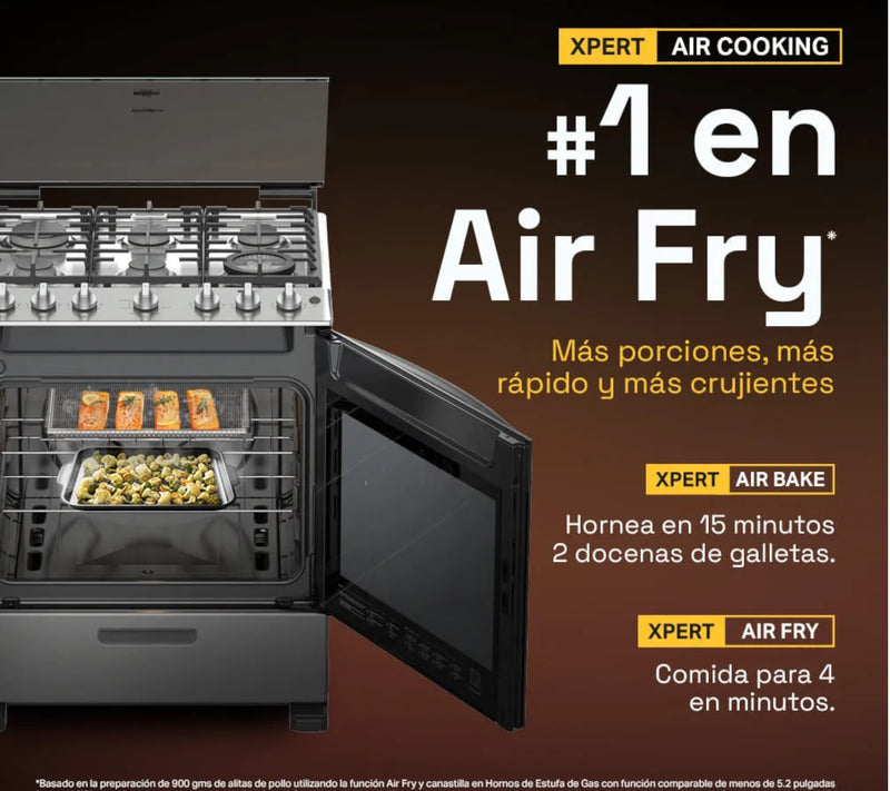 Estufa Whirlpool WFR7250S 30" Air Fry