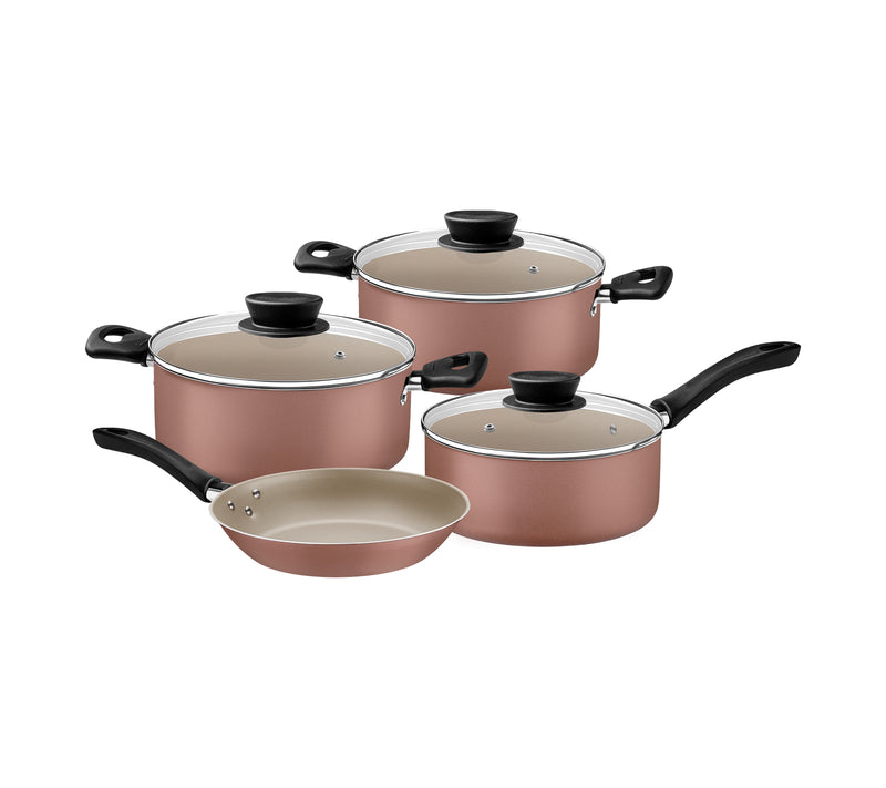 Bateria de cocina Tramontina Linz 7pzs Rosa