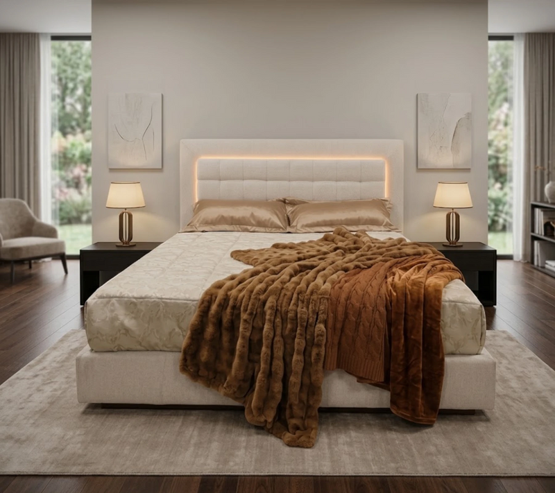 Cama Miami KS Beige