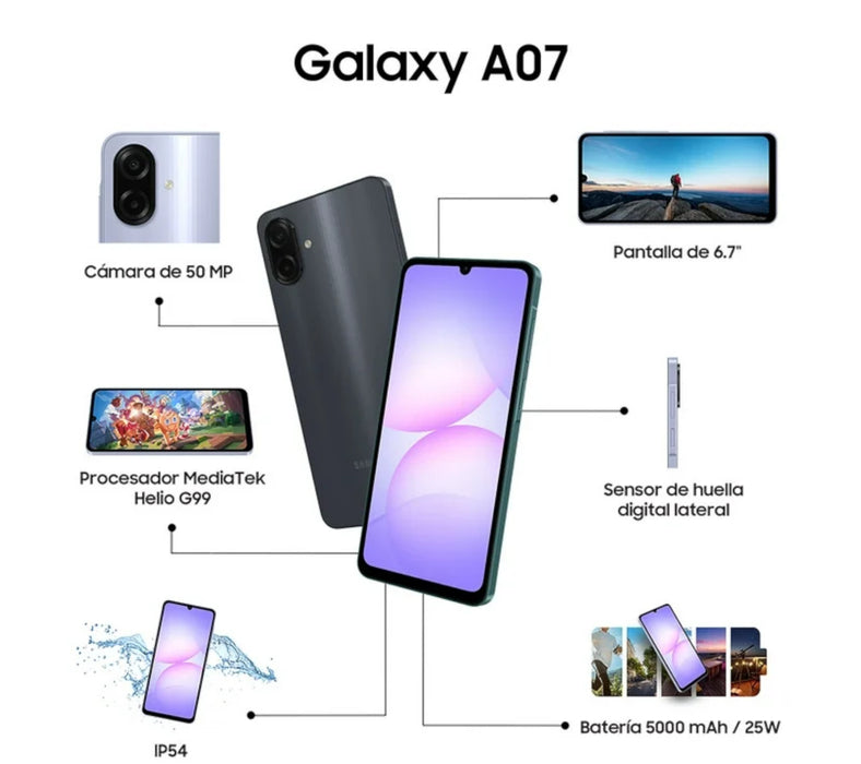 Celular Samsung A07 64GB/4RAM VERDE