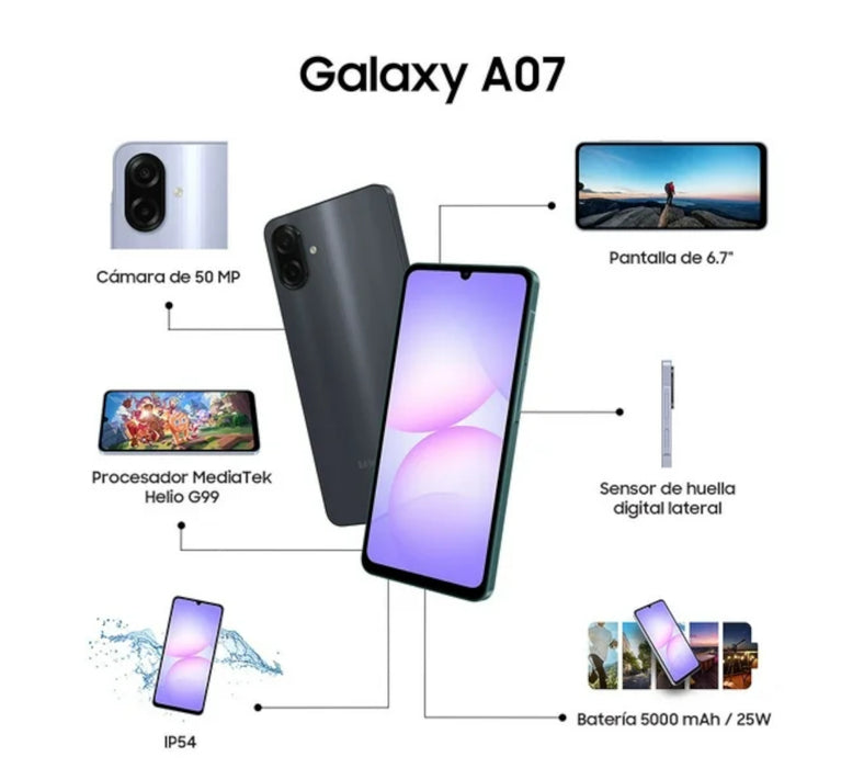 Celular Samsung A07 64GB/4RAM VIOLETA