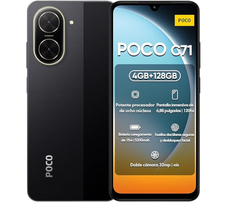 Celular Xiaomi Poco C71 128GB 4RAM Negro