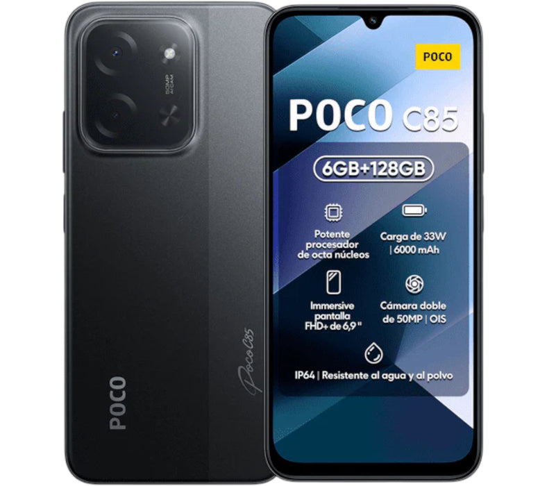 Celular Xiaomi Poco C85 128GB 6RAM Negro