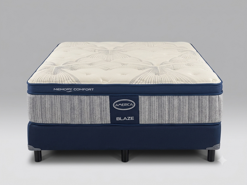 Colchon America Blaze King size con box gratis