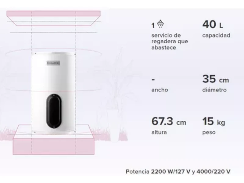 Boiler Calorex Fortis E10 110V 40lts