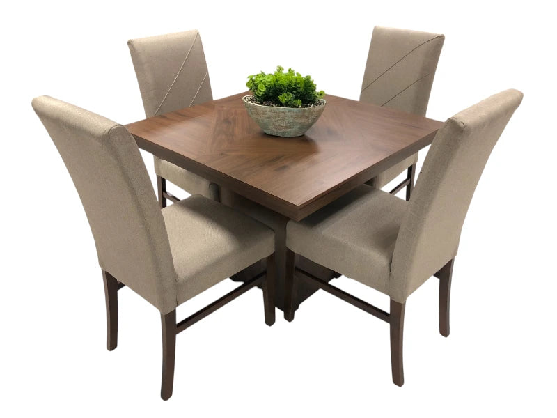 Comedor Foster 4 Sillas Wengue