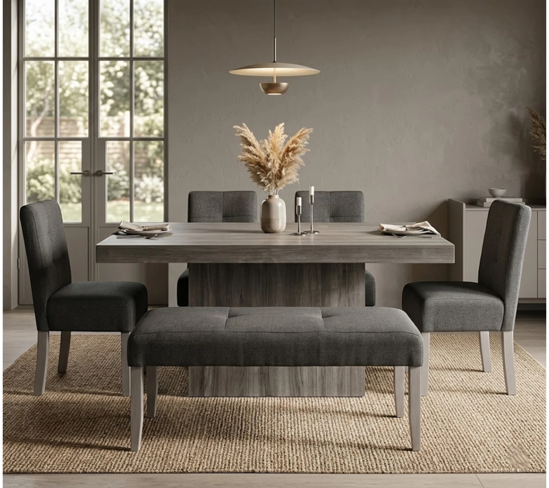 Comedor Atlanta 4 Sillas y 1 banca
