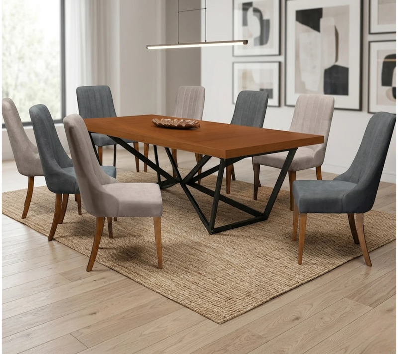 Comedor Kaley 8 Sillas Multicolor