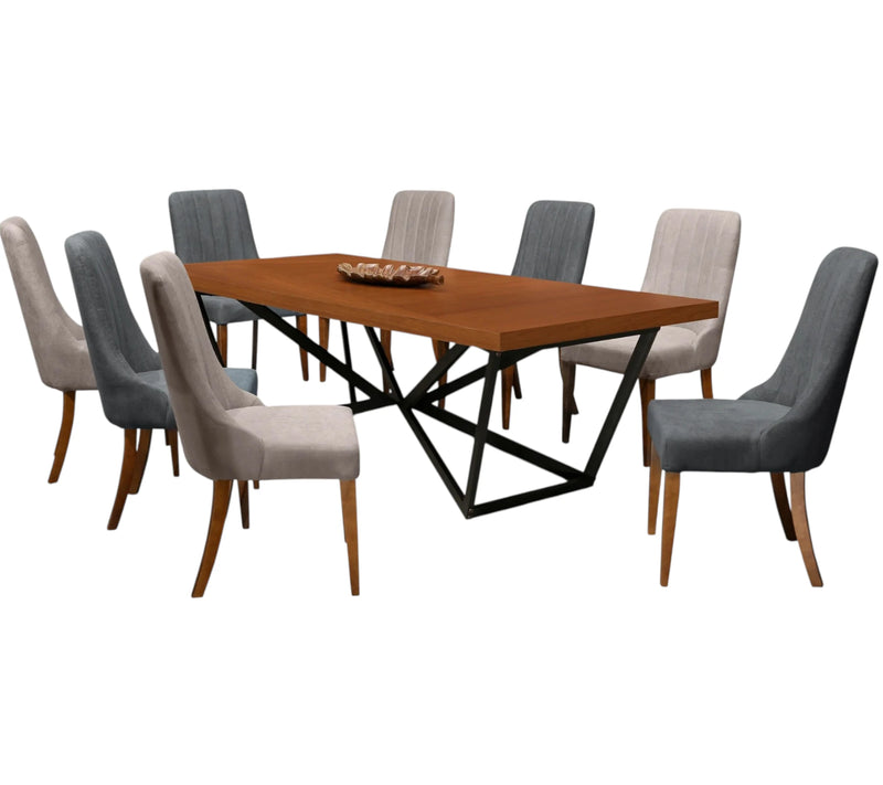 Comedor Kaley 8 Sillas Multicolor