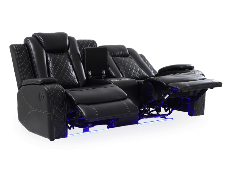 Love Seat Reclinable Emmet Negro