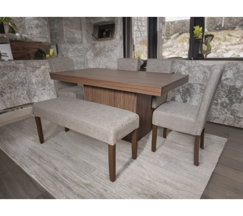 Comedor Nansa 4 Sillas y 1 Banca