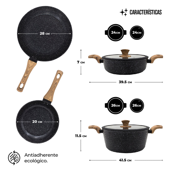 Bateria Queen Sense Marmol Love Cook