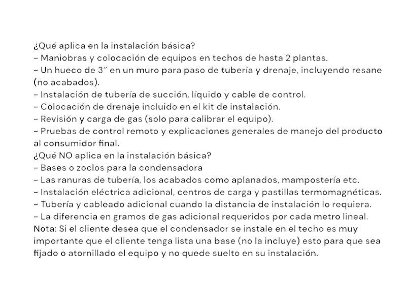 Instalación Básica Aires Acondicionados