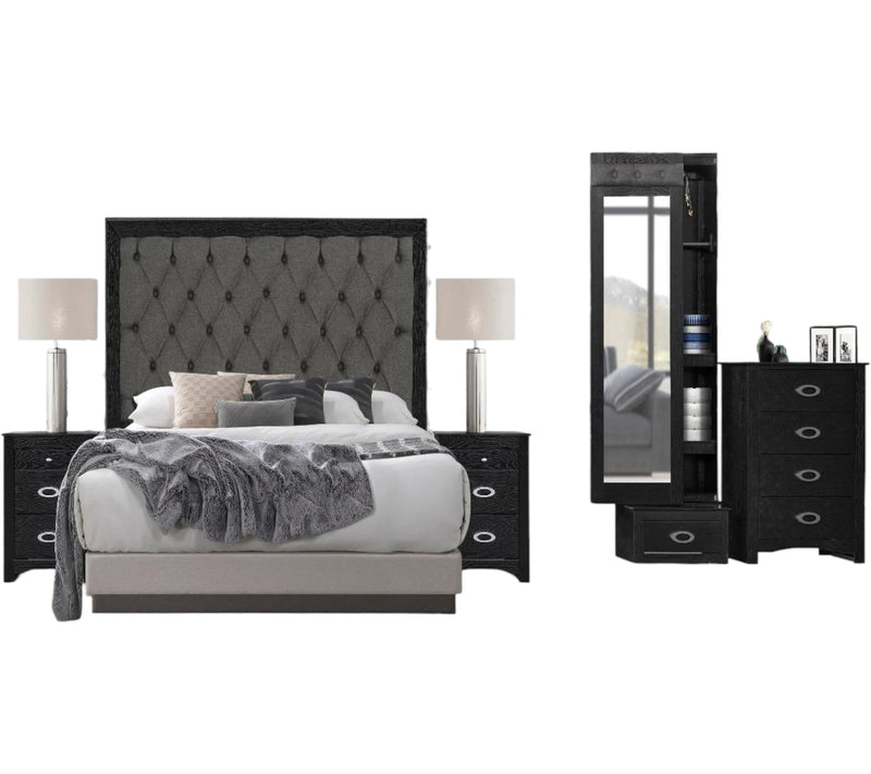 Recamara Copenhague Café 5 Piezas