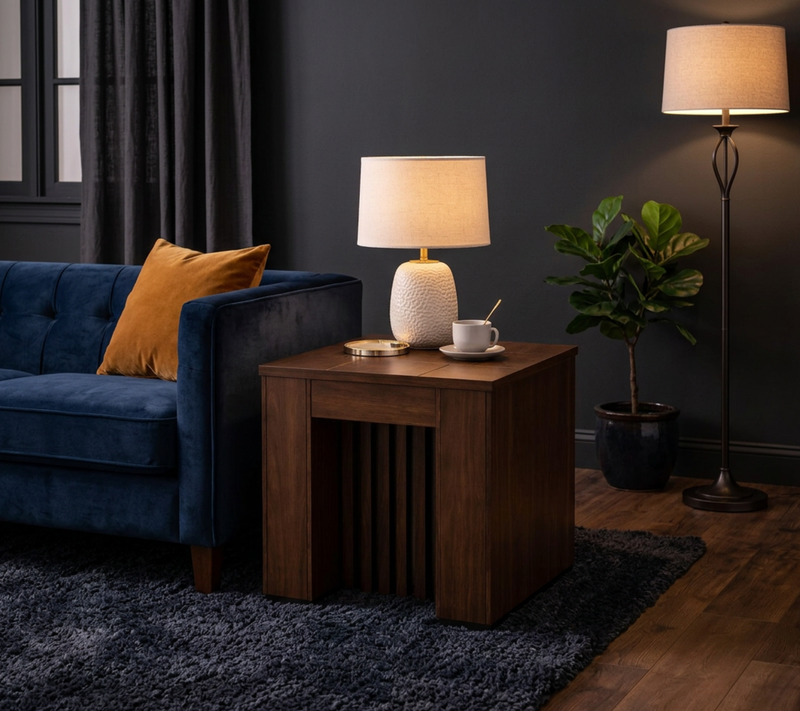 Mesa Lateral Bourbon Madera