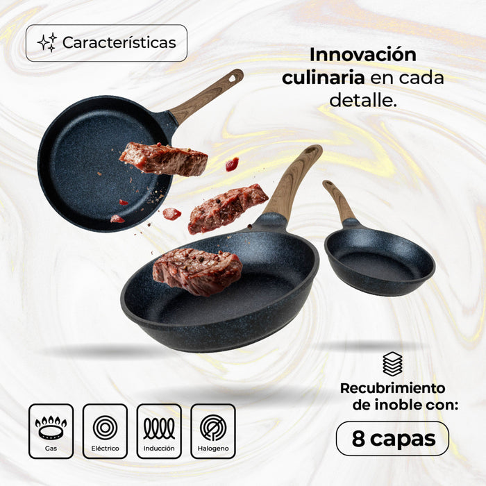 Juego de sartenes Queen Sense Zafiro Pro