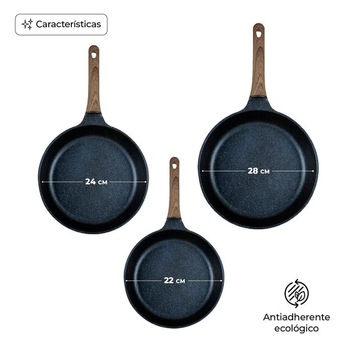 Juego de sartenes Queen Sense Zafiro Pro