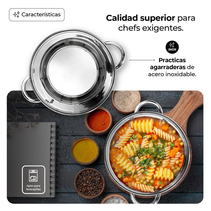 Bateria Queen sense 12 piezas Inox