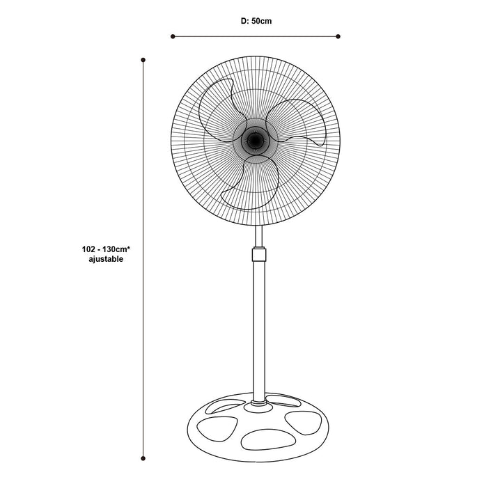 Ventilador Artfan V8832-1 18" 3en1 Pedestal